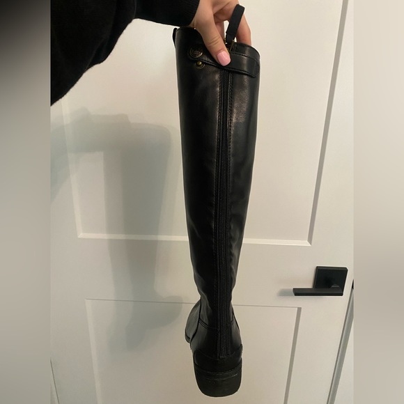 Sam Edelman Penny Leather Riding Boot - Black - Picture 3 of 5